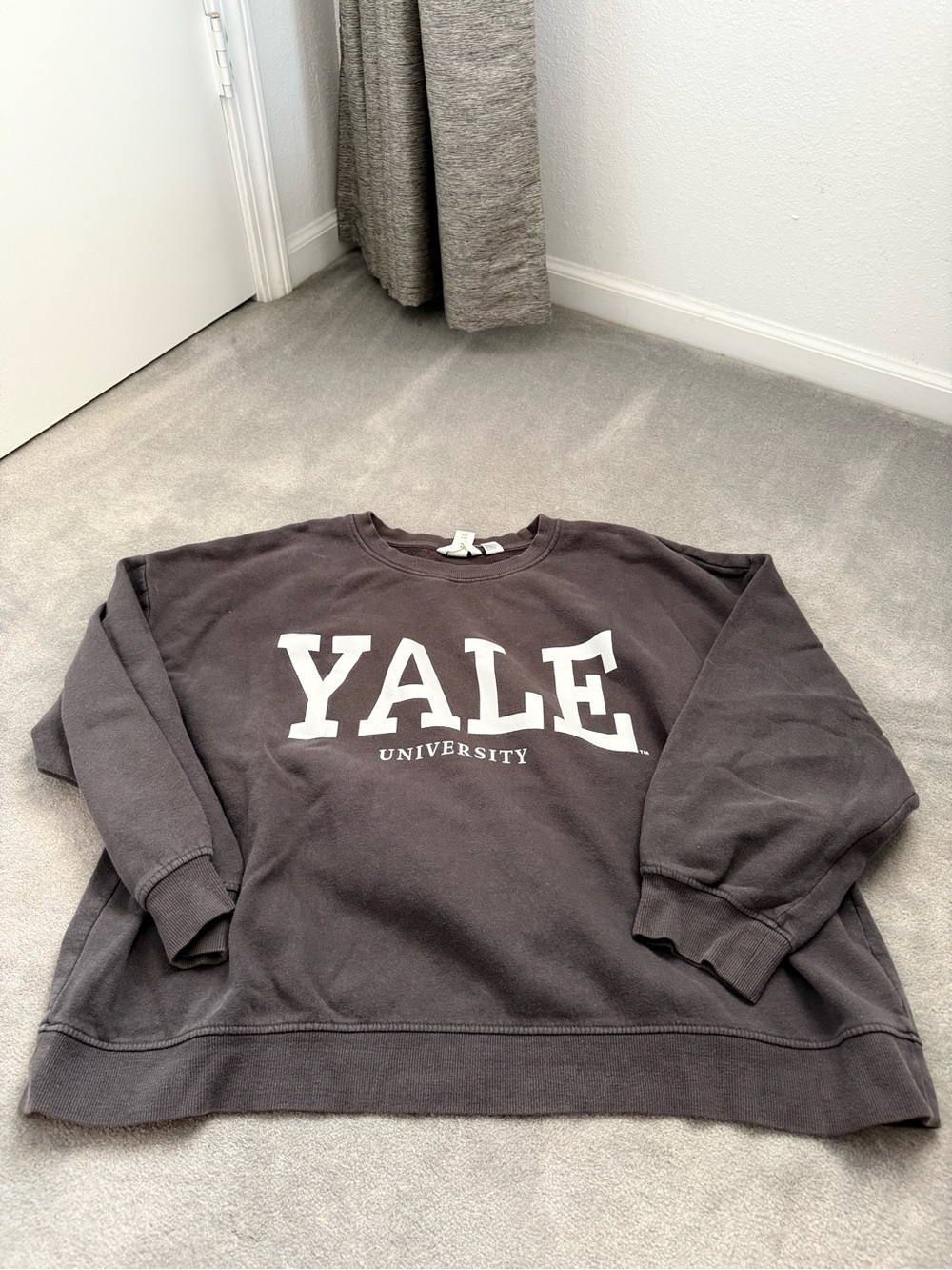 H&M Charcoal Crewneck Sweatshirt with Yale Tag